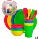Комплект за пикник Aktive 22,5 x 1,5 x 22,5 cm полипропилен (4 броя)
