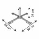 Base pour parapluie Aktive 86 x 34 x 86 cm Черен Метал (2 броя)