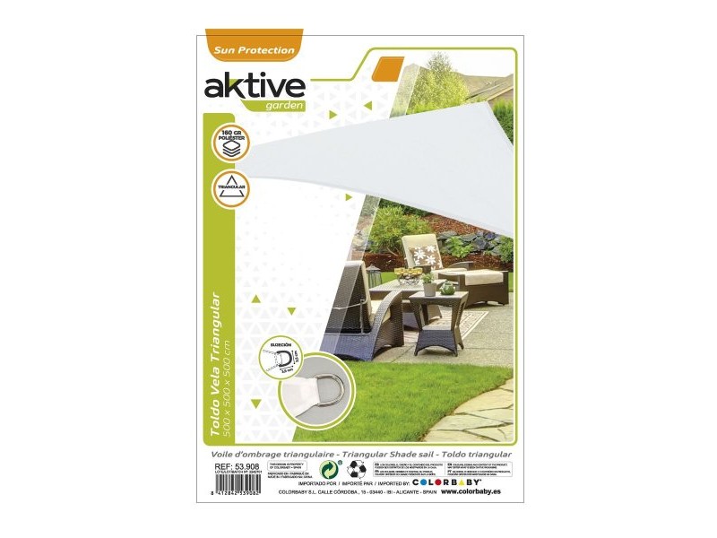 Сянка платна Aktive Триъгълна 500 x 0,5 x 500 cm (4 броя)