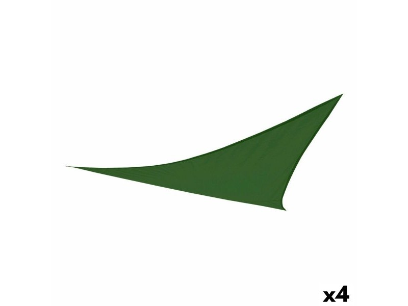 Сянка платна Aktive Триъгълна Зелен 500 x 0,5 x 500 cm (4 броя)