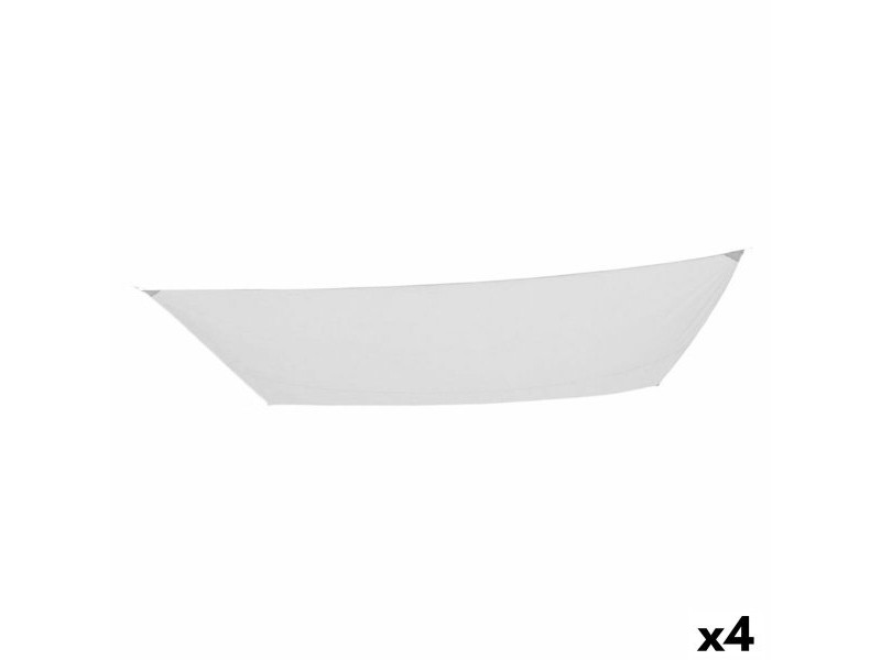 Сянка платна Aktive Триъгълна Бял 300 x 0,5 x 400 cm (4 броя)
