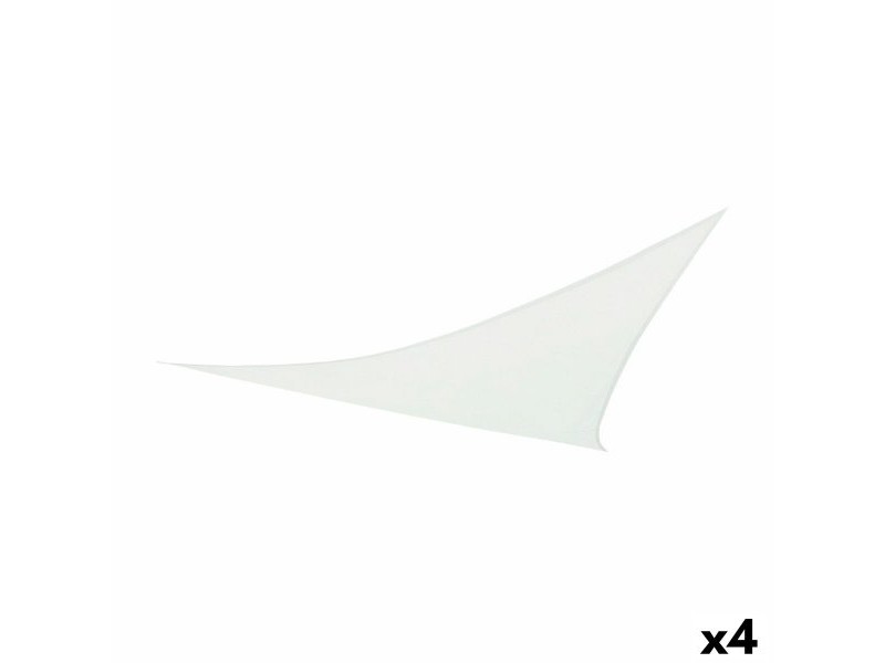 Сянка платна Aktive Триъгълна Бял 360 x 0,5 x 360 cm (4 броя)