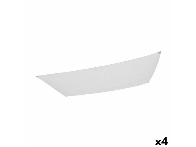 Сянка платна Aktive Триъгълна Бял 200 x 0,5 x 300 cm (4 броя)