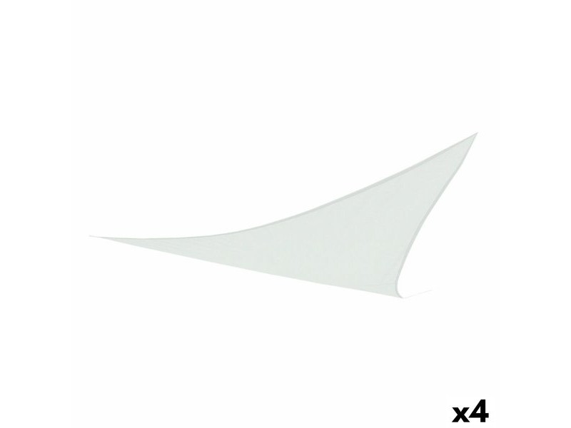 Сянка платна Aktive Триъгълна Бял 500 x 500 cm (4 броя)