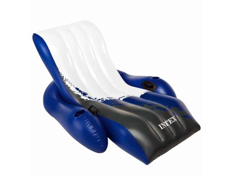 Надуваем стол за басейн Intex Floating Recliner Син Бял 180,3 x 66 x 134,6 cm (3 броя) Надуваем стол за басейн Intex Floating Recliner Син Бял 180,3 x 66 x 134,6 cm (3 броя)