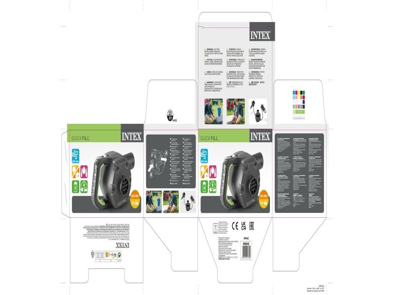 Електрическа Въздушна Помпа Intex Quick Fill Презареждащ се 220-240 V 4 броя