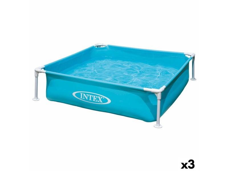 Детски басейн Intex Mini Frame Син Квадратек 342 L 122 x 30 x 122 cm (3 броя)