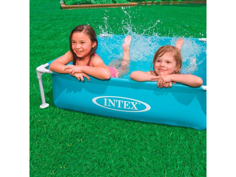 Детски басейн Intex Mini Frame Син Квадратек 342 L 122 x 30 x 122 cm (3 броя)