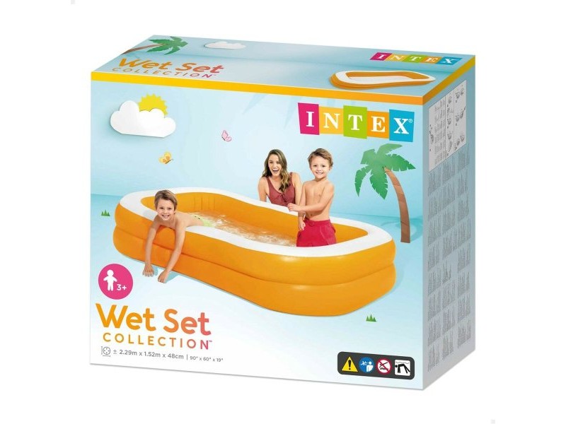 Надуваем Басейн Intex Mandarin Оранжев 600 L 229 x 48 x 152 cm (3 броя) Надуваем Басейн Intex Mandarin Оранжев 600 L 229 x 48 x 152 cm (3 броя)