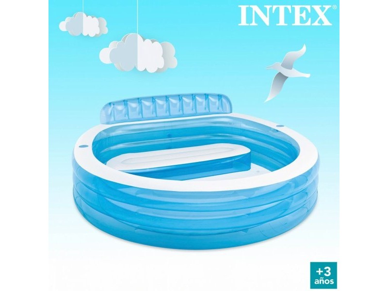 Надуваем Басейн Intex Фотьойл Син Бял 590 L 229 x 79 x 218 cm (2 броя)