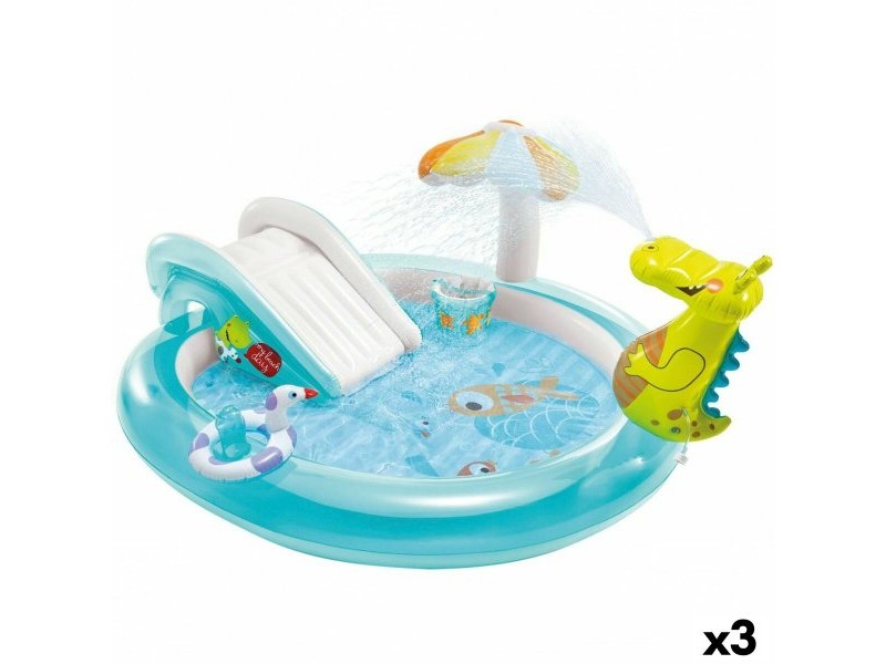 Детски басейн Intex Игрище Крокодил 201 x 84 x 17 cm (3 броя)