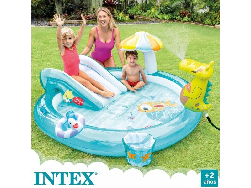 Детски басейн Intex Игрище Крокодил 201 x 84 x 17 cm (3 броя)