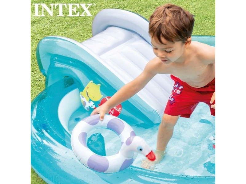 Детски басейн Intex Игрище Крокодил 201 x 84 x 17 cm (3 броя)