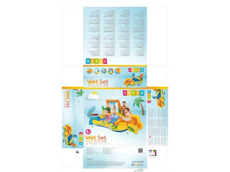 Детски басейн Intex Игрище Динозаври 272 L 249 x 109 x 191 cm (2 броя)