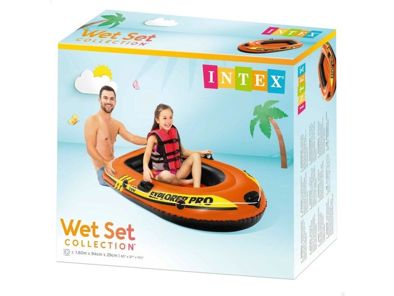 Надуваема Лодка Intex Explorer Pro 100 3 броя 160 x 29 x 94 cm