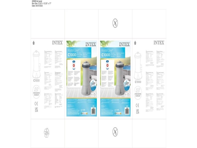Растения за обработка на плувен басейн Intex Krystal Clear 99 W 3785 l/h 4 броя