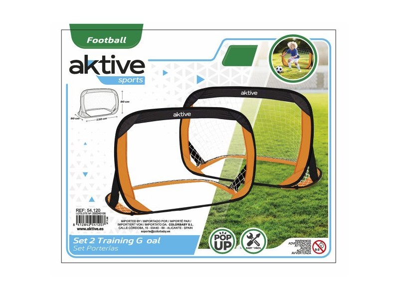 Комплект от 2 футболни врати Aktive 120 x 80 x 80 cm (2 броя)
