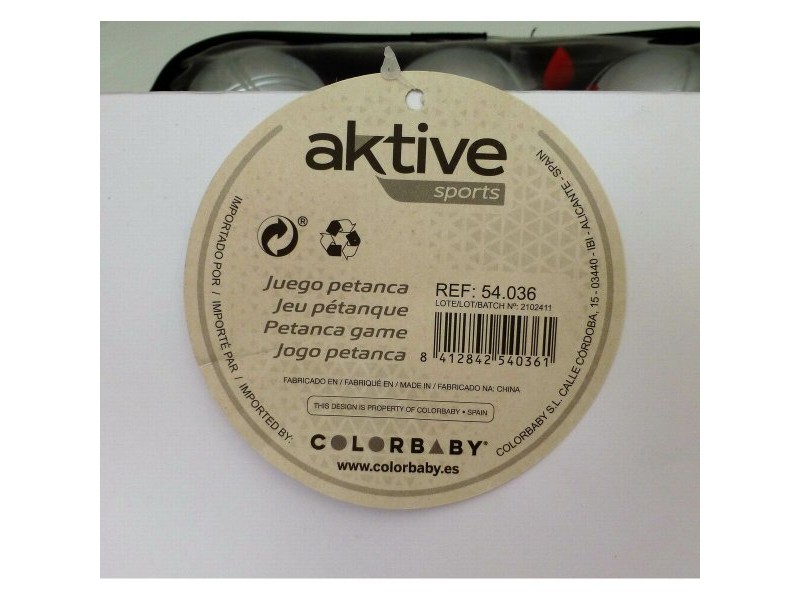 Игра Petanca Aktive 6 Топки Метал Хромирана стомана (4 броя)