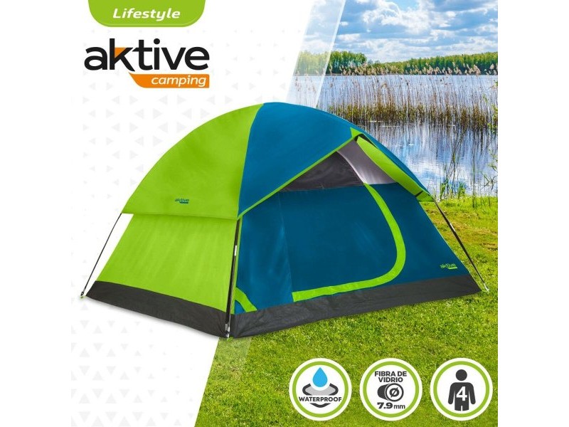 Палатка Aktive 4 Хора 240 x 130 x 210 cm (2 броя)