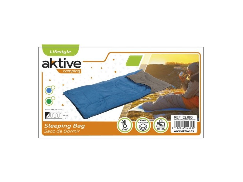 спален чувал Aktive 190 x 2,5 x 75 cm (4 броя)