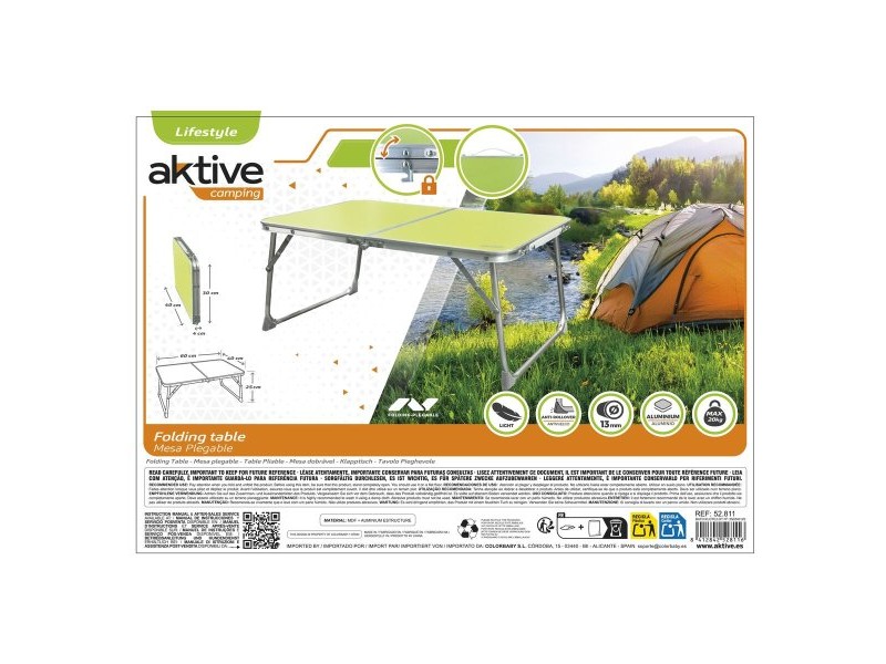 Сгъваема масичка Aktive Шам-фъстък 60 x 25 x 40 cm (4 броя)