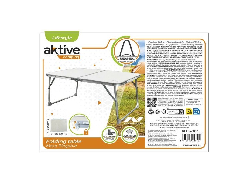 Сгъваема масичка Aktive Сметана 60 x 25 x 40 cm (4 броя)