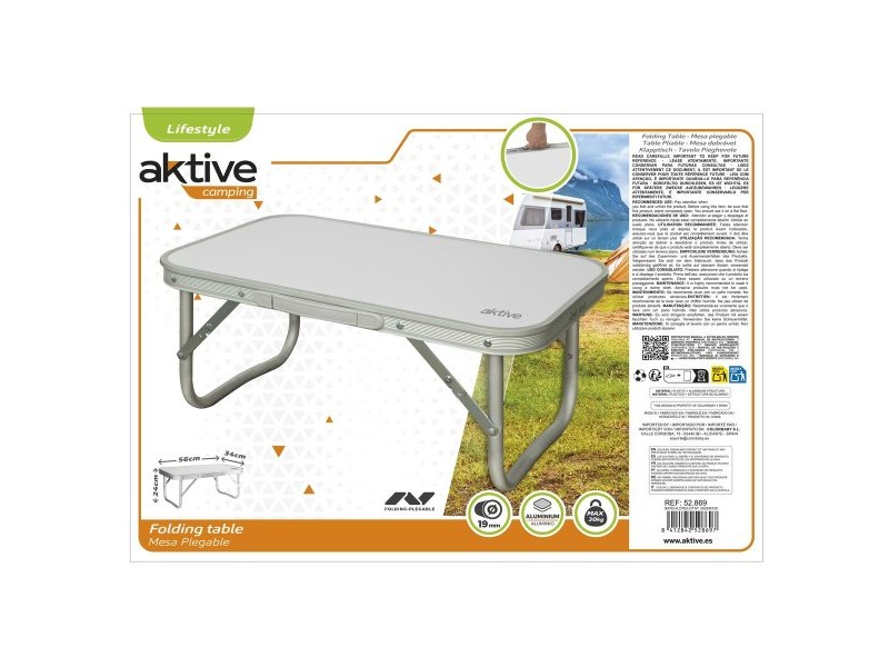 Сгъваема масичка Aktive 56 x 24 x 34 cm (6 броя)