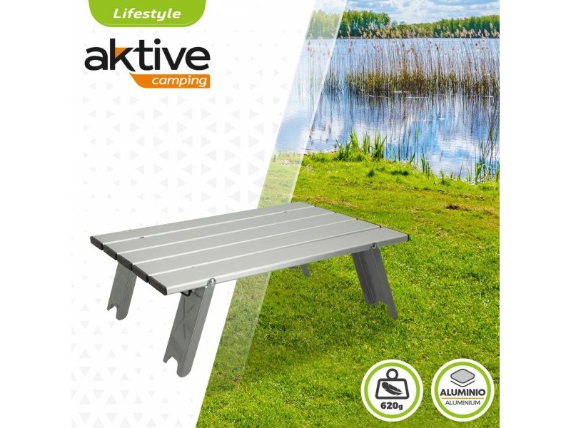 Сгъваема масичка Aktive Сребрист Алуминий 40 x 13 x 28,5 cm (4 броя)