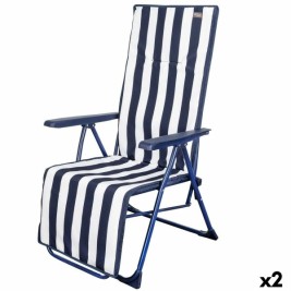 Lamamistool Aktive Бял Морско син наклоняем Раиран 147 x 70 x 48 cm (2 броя)