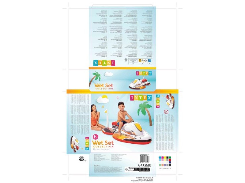 Надуваема Фигура за Басейн Intex Wave RIder Мото 117 x 58 x 77 cm (6 броя)