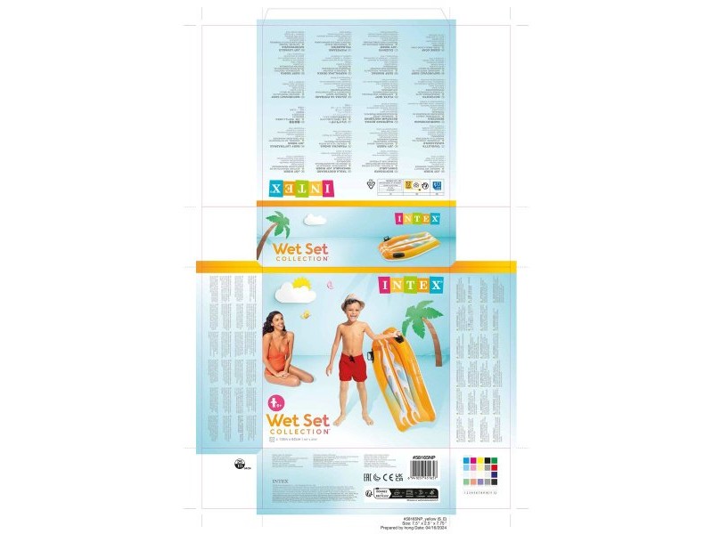 Надуваема Фигура за Басейн Intex Joy Rider 62 x 112 cm Сърф дъска (12 броя)