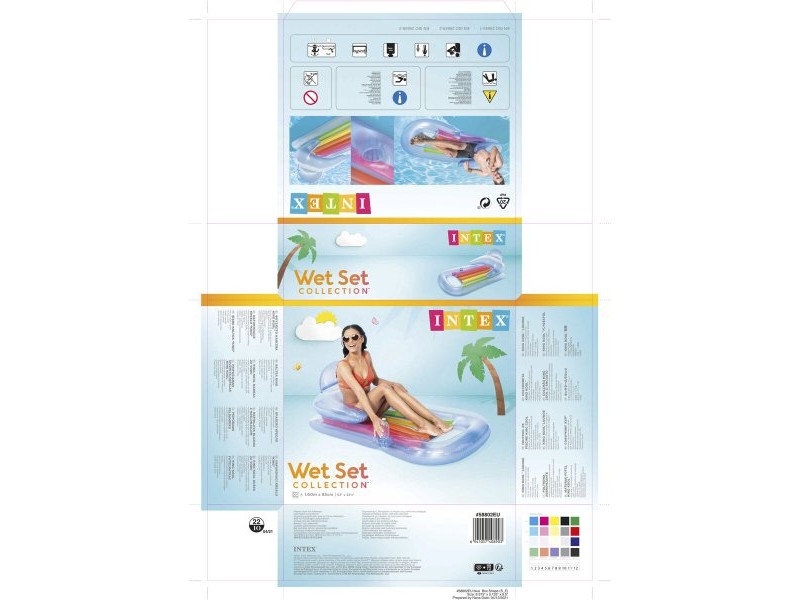 Надуваем стол за басейн Intex Дъга 160 x 53 x 85 cm (6 броя)