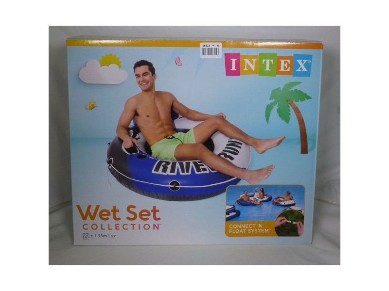 Надуваем стол за басейн Intex River Run Син Бял 135 x 13,5 cm (6 броя)