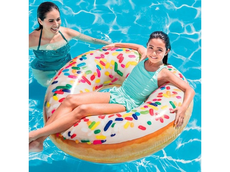 Надуваема гума пояс Intex Donut Бял 114 x 25 x 114 cm (12 броя)