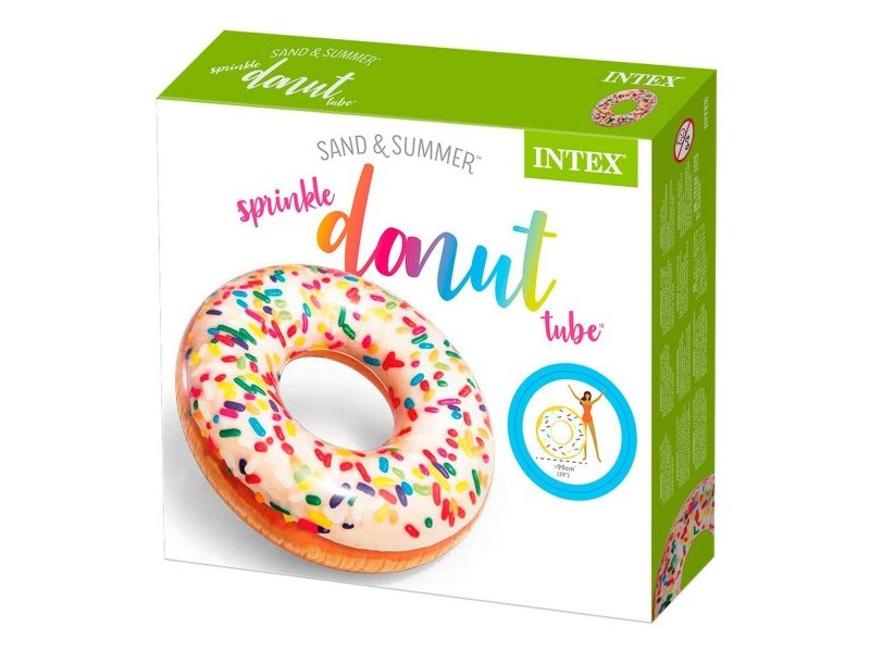 Надуваема гума пояс Intex Donut Бял 114 x 25 x 114 cm (12 броя)
