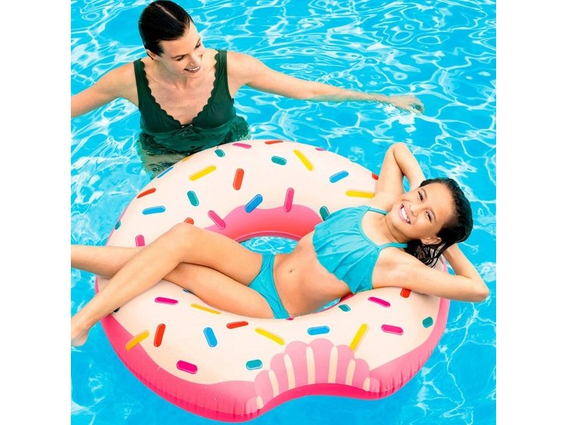 Надуваема гума пояс Intex Donut Розов 107 x 99 x 23 cm (12 броя)