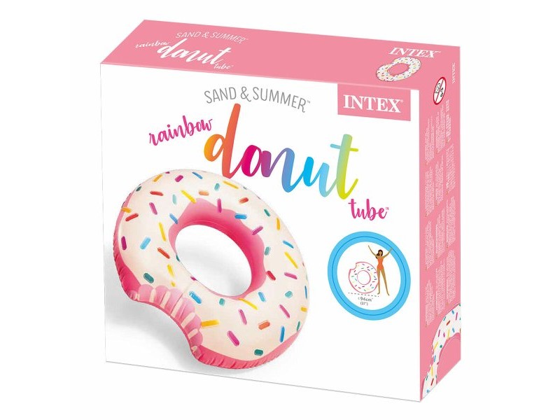 Надуваема гума пояс Intex Donut Розов 107 x 99 x 23 cm (12 броя)