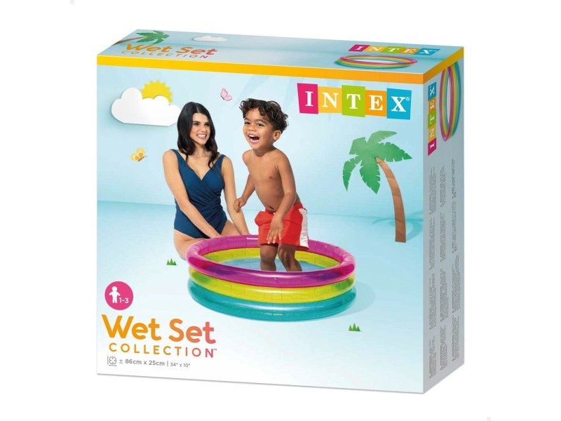 Детски басейн Intex Дъга Пръстени 63 L 86 x 25 x 86 cm (12 броя)