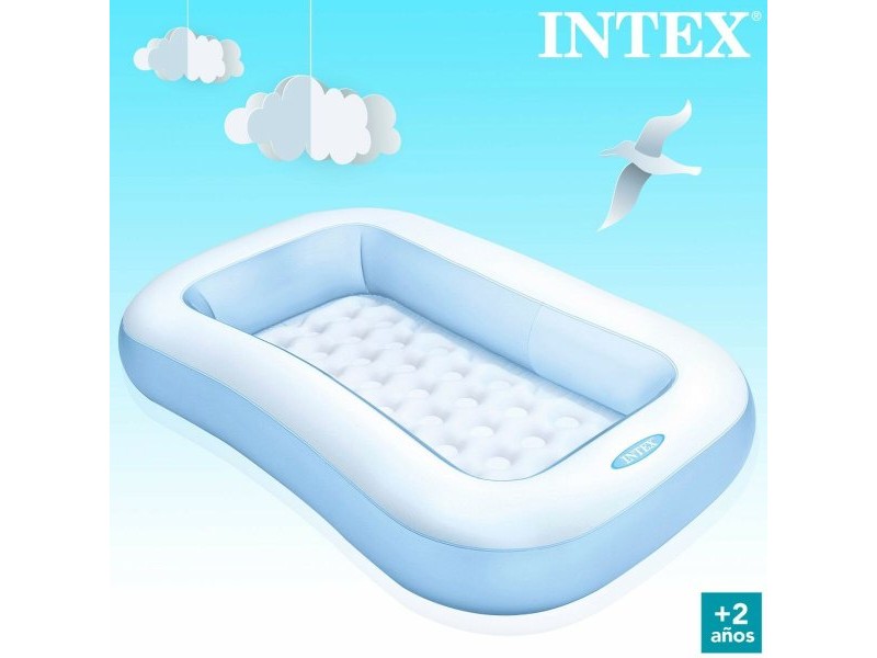 Детски басейн Intex Квадратен Син Бял 90 L 166 x 25 x 100 cm (6 броя)
