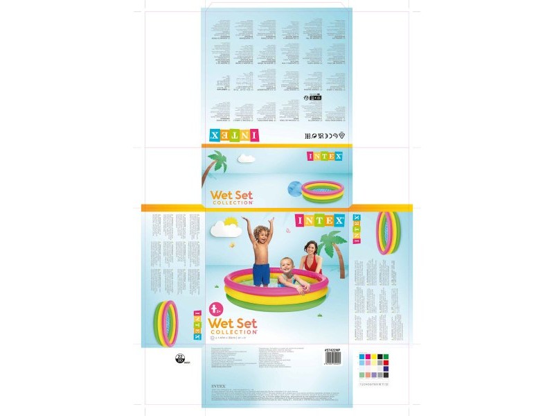 Детски басейн Intex Sunset Пръстени 275 L 147 x 33 x 147 cm (6 броя)