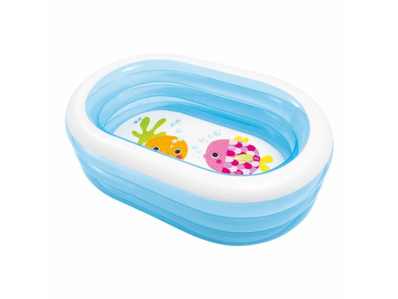 Детски басейн Intex Овална Син Бял 230 L 163 x 46 x 107 cm (6 броя) Детски басейн Intex Овална Син Бял 230 L 163 x 46 x 107 cm (6 броя)