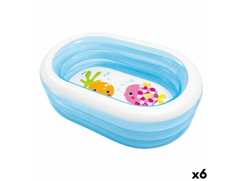 Детски басейн Intex Овална Син Бял 230 L 163 x 46 x 107 cm (6 броя)