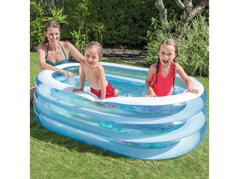 Детски басейн Intex Овална Син Бял 230 L 163 x 46 x 107 cm (6 броя) Детски басейн Intex Овална Син Бял 230 L 163 x 46 x 107 cm (6 броя)
