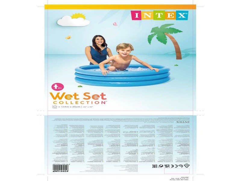 Детски басейн Intex Син Пръстени 156 L 114 x 25 cm (12 броя)