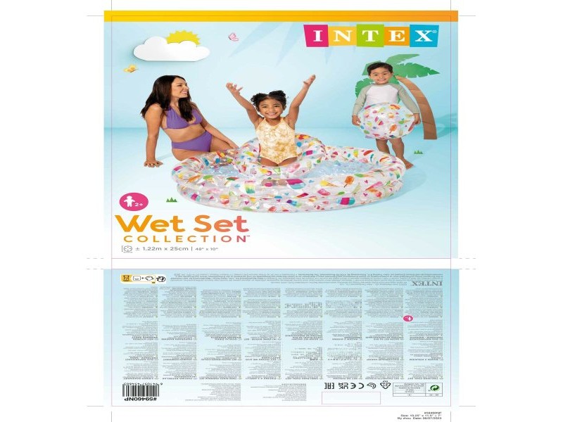 Детски басейн Intex Тропически Пръстени 150 l 122 x 25 cm (12 броя)