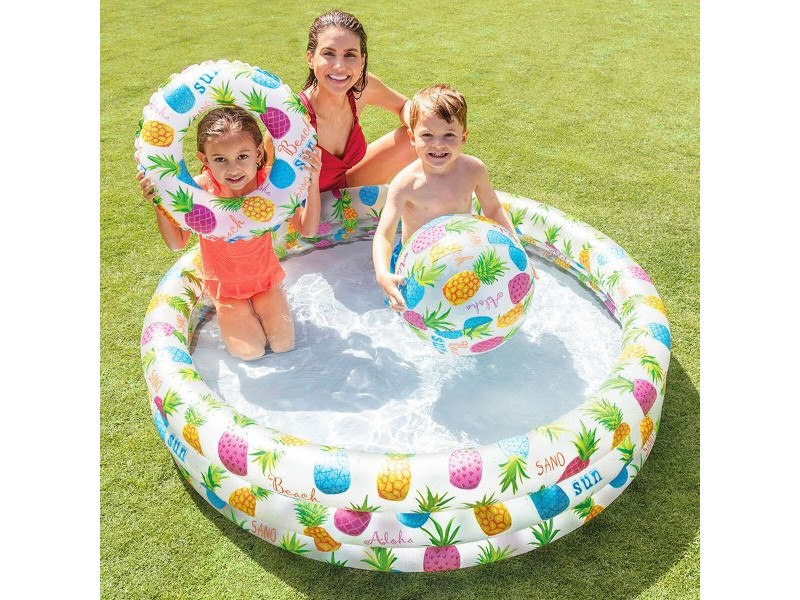 Детски басейн Intex Ананаси Пръстени 248 L 132 x 28 x 132 cm (12 броя)