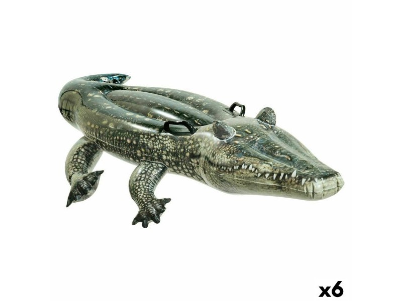 Надуваема Фигура за Басейн Intex Крокодил 86 x 20 x 170 cm (6 броя)