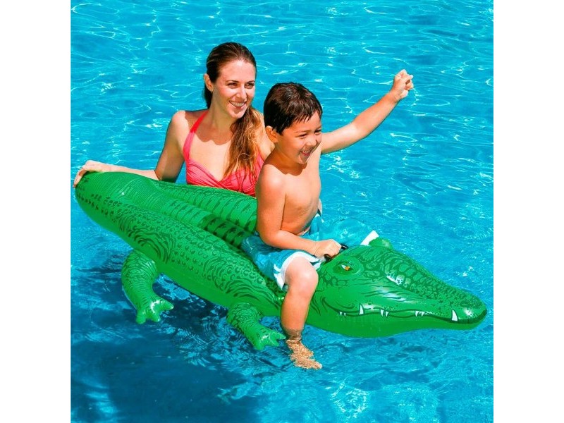 Надуваема Фигура за Басейн Intex Крокодил 168 x 86 cm (12 броя)