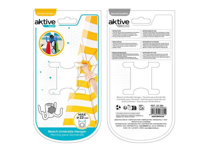 закачалка за чадър Colorbaby Пластмаса 11 x 5 x 11 cm (30 броя)