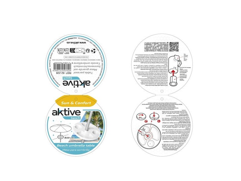 Поставка за Чаши за Чадър Aktive 29,5 x 8 x 29,5 cm Päikesevari (12 броя)